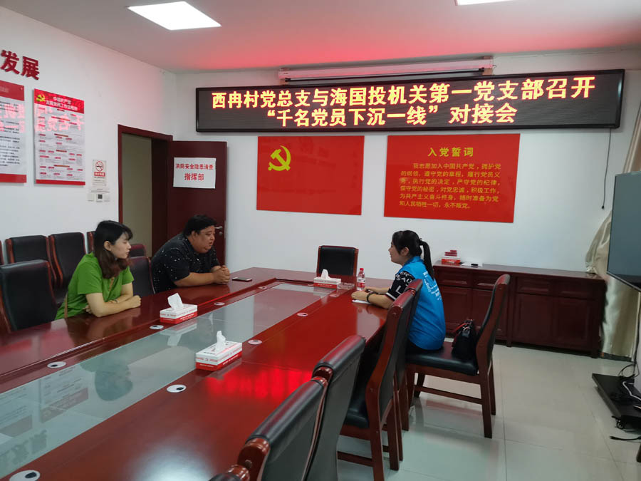 海國投公司機關(guān)第一黨支部與四季青鎮(zhèn)西冉村黨總支完成對接.jpg